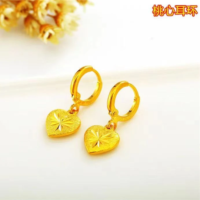 铜合金耳饰 精美时尚【爱心桃心耳扣】女款经典百搭饰品