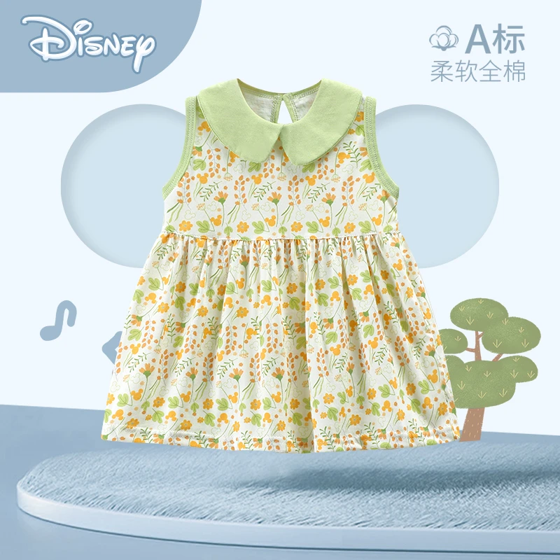 Disney/迪士尼婴儿连衣裙夏季女童小女孩碎花背心裙洋气女宝韩版