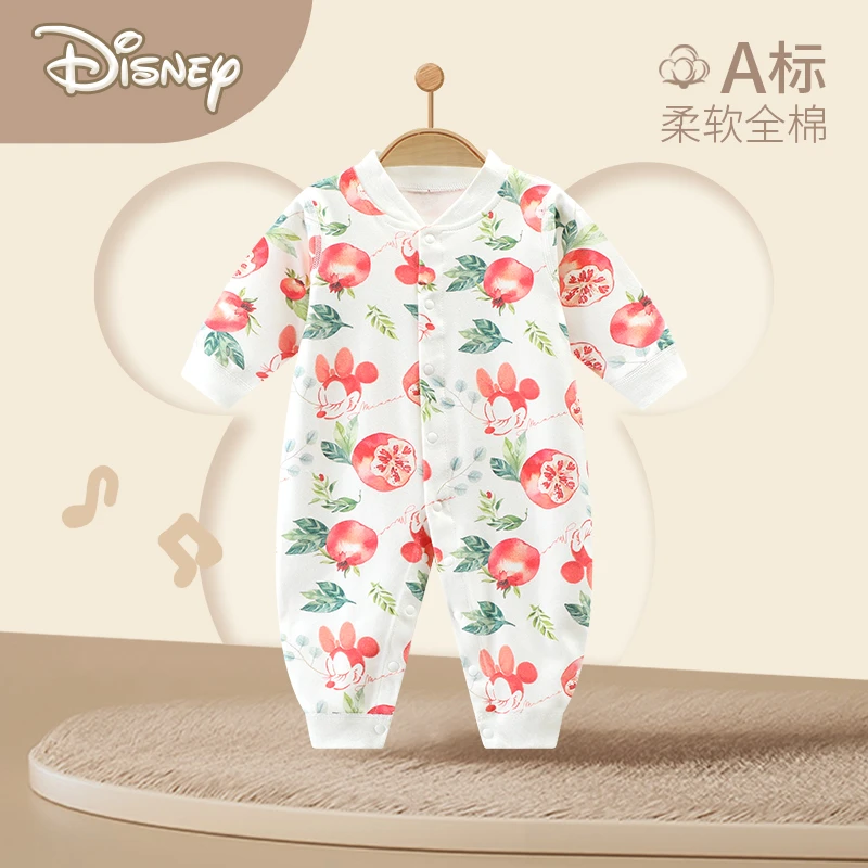 Disney/迪士尼婴儿连体衣纯棉新生春秋装衣服宝宝四季款哈衣爬服