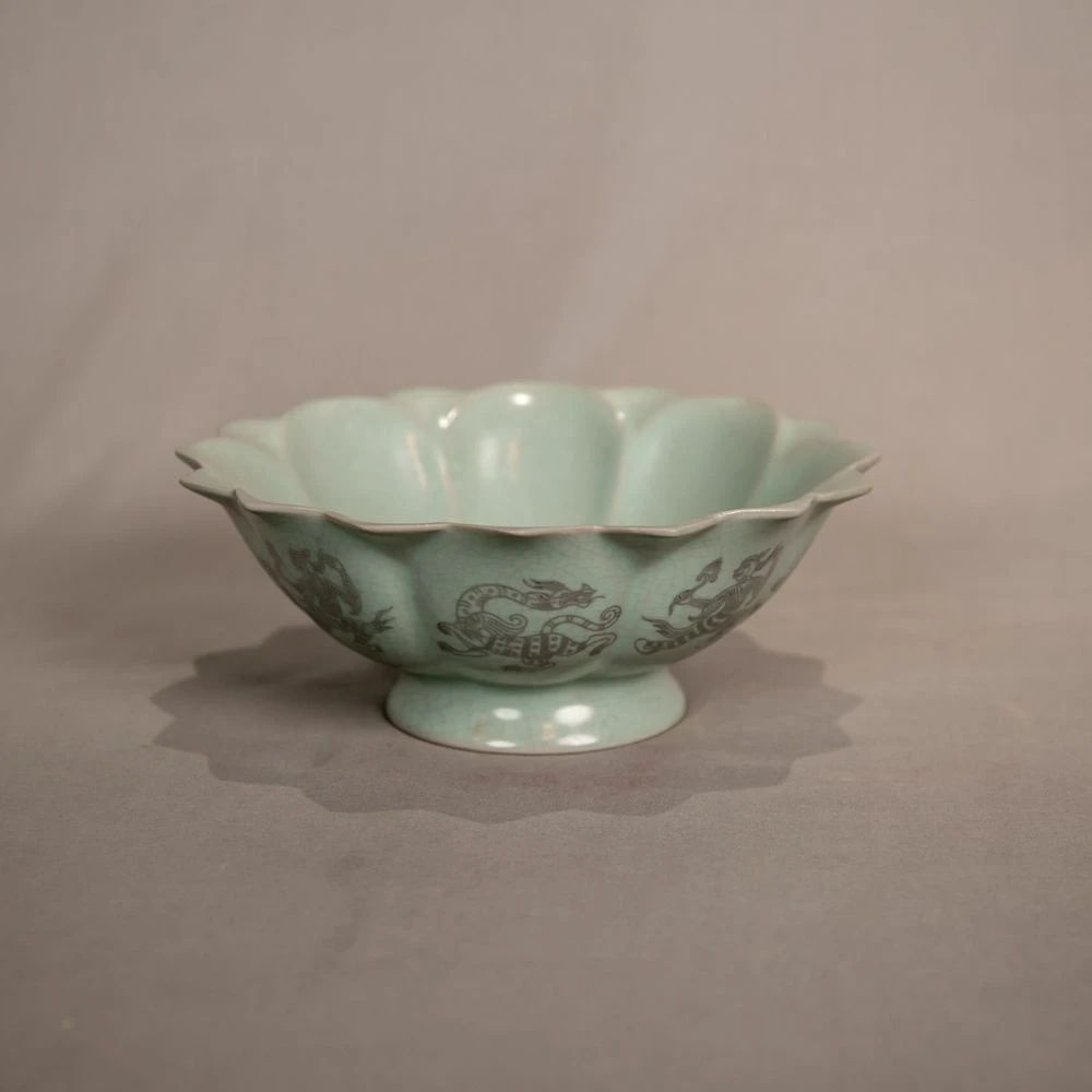 明代汝窑鎏银碗A4-052