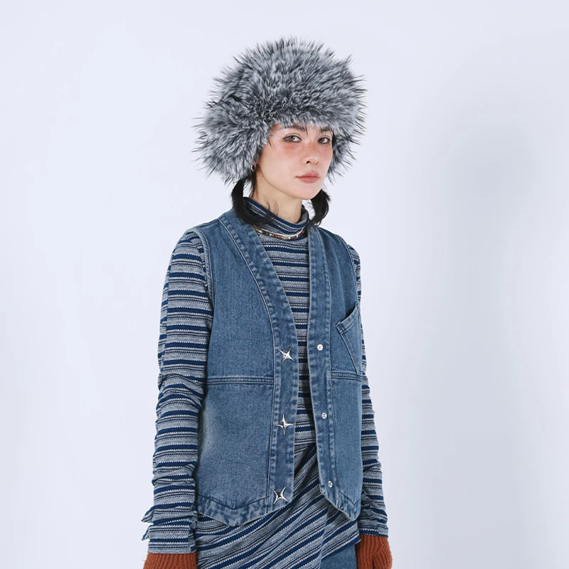 嬉游记原创2024新款小个子叠穿棉质牛仔马甲女复古水洗外搭小坎肩