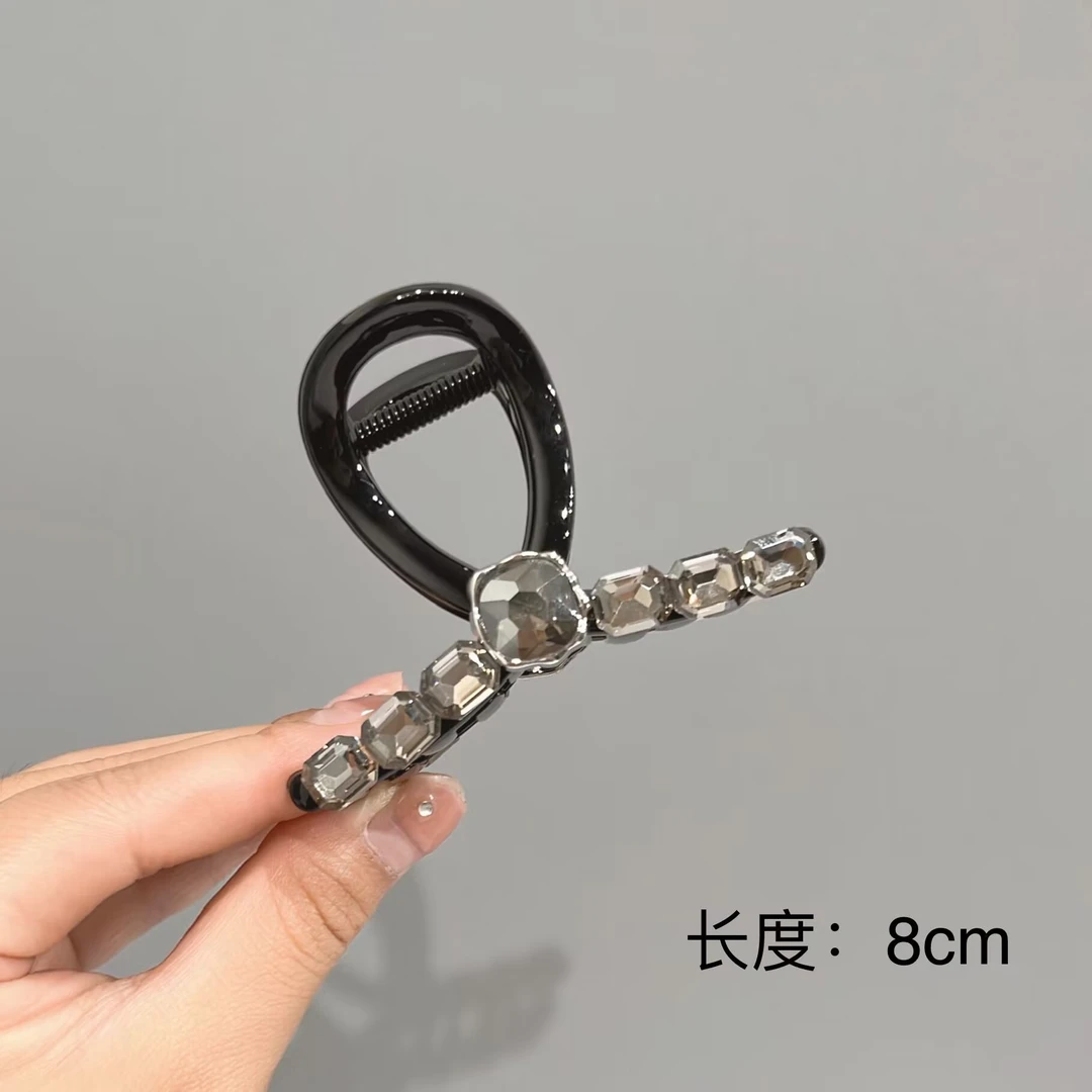 BAOSHATI/宝莎缇F-815韩版轻奢优雅满钻晶晶抓夹8厘米