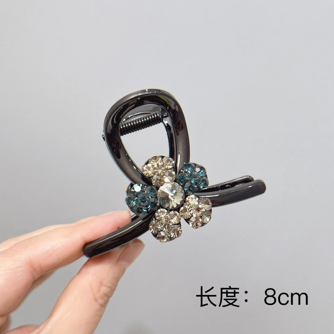 BAOSHATI/宝莎缇F-743韩版奢华满钻花朵中号抓夹