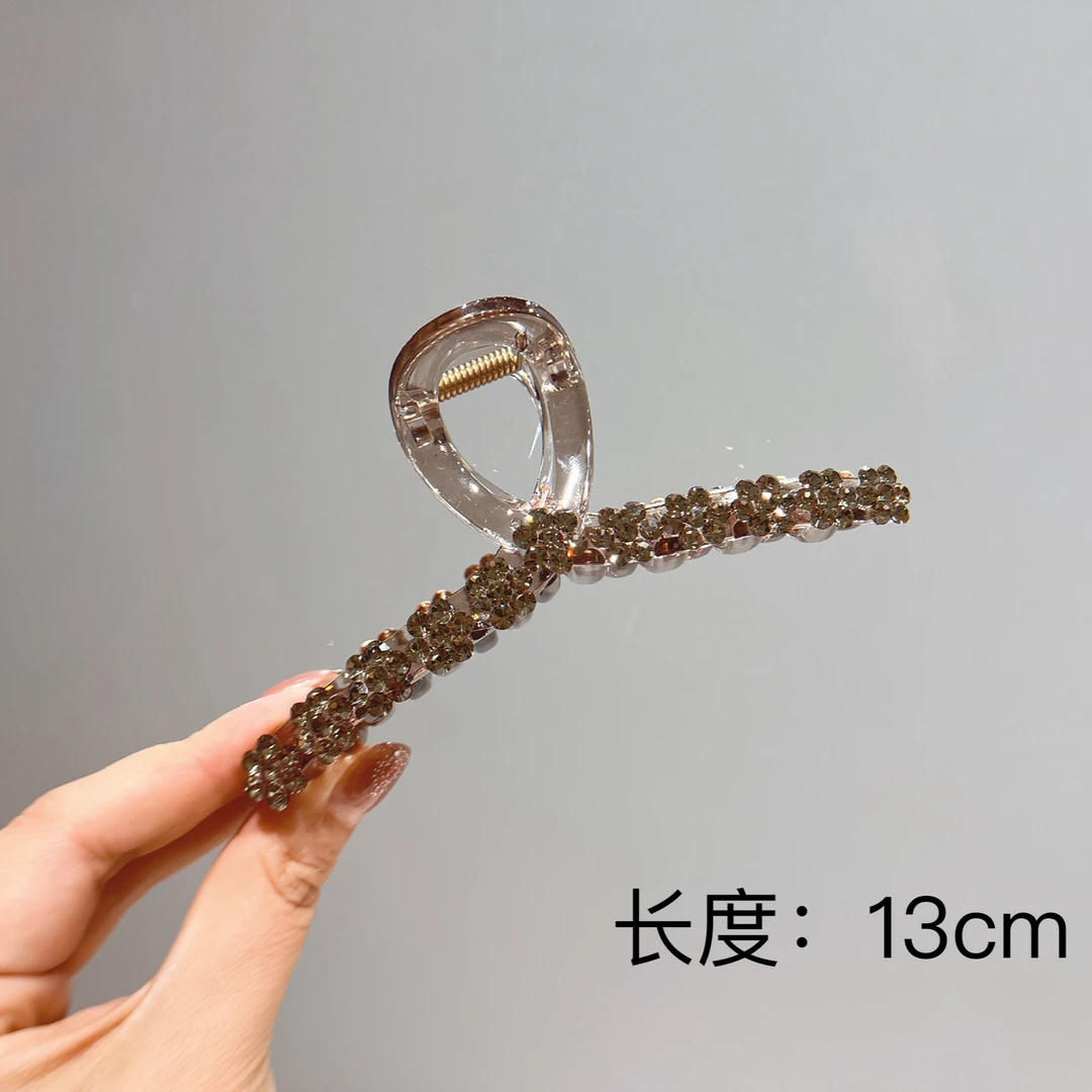BAOSHATI/宝莎缇F-719韩版施华洛满钻小梅花大抓夹13厘米