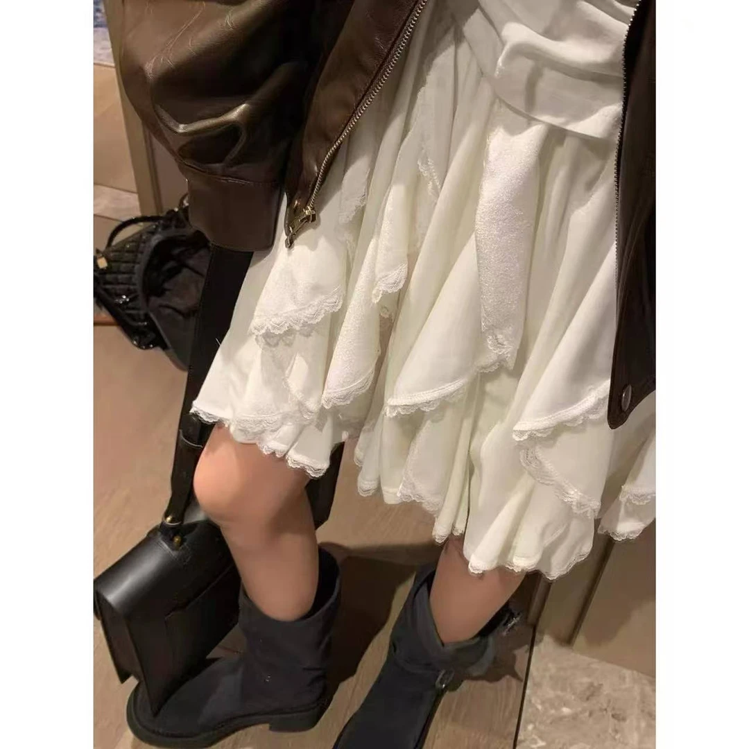 TOMATO-冬季新款松紧腰丝绒重工短裙#FQ1109