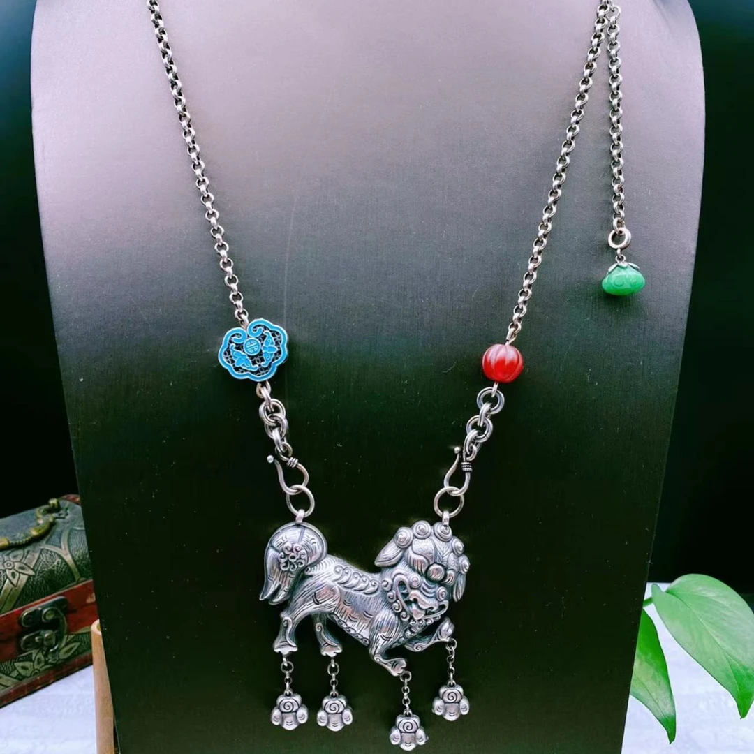 吊坠925银 【春晓老银匠】时尚毛衣链