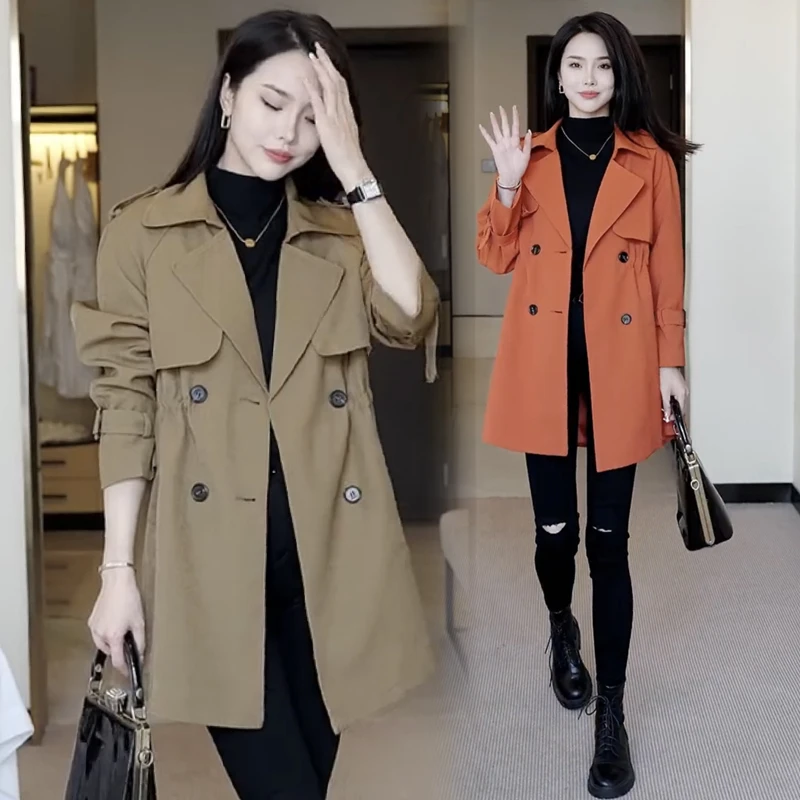 风衣外套女2025年春秋上衣小个子英伦风高级感时尚气质中长款百搭