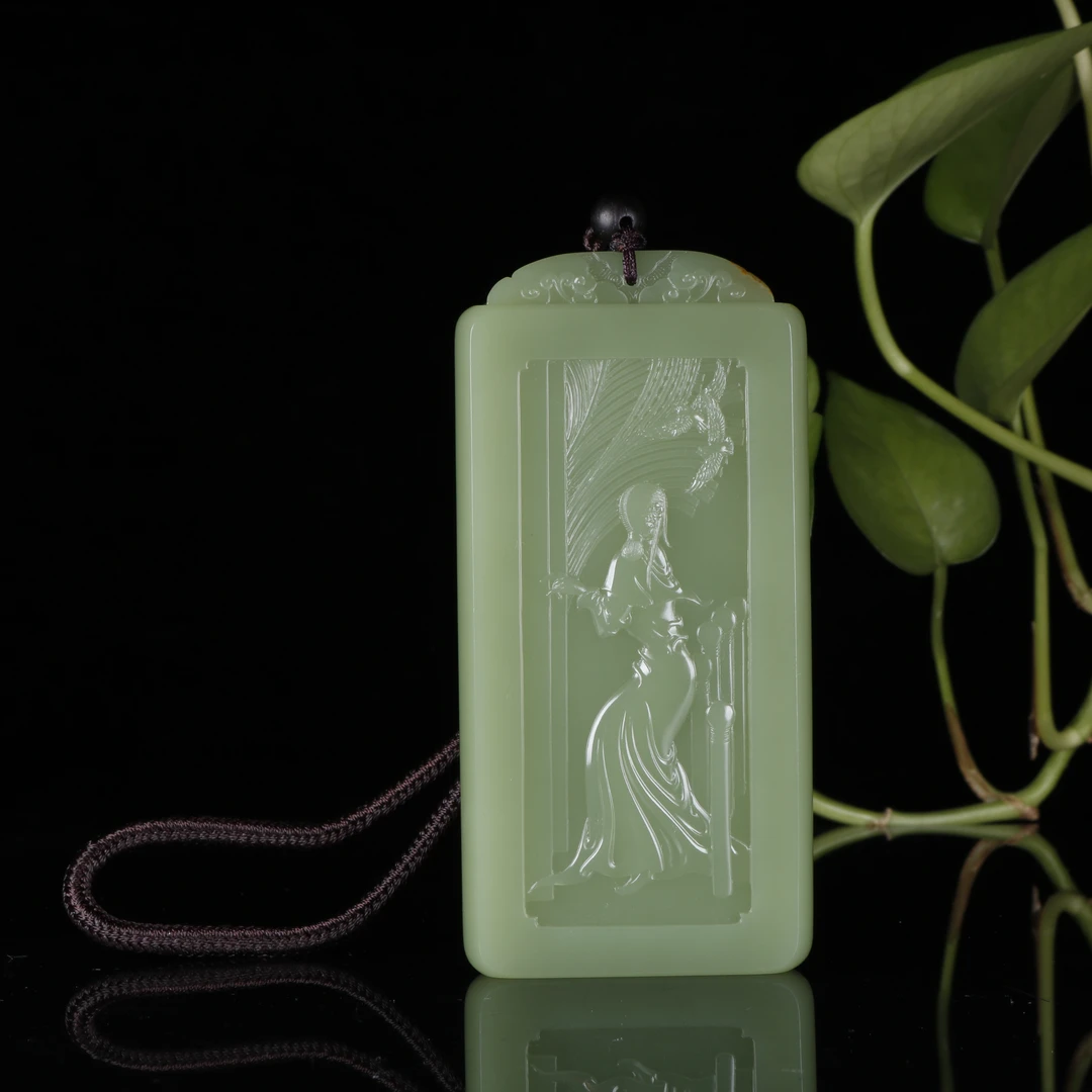 爱玉小伟出品 翟倚卫大师作品 曲栏春庭 和田玉 和磨料精雕雕刻