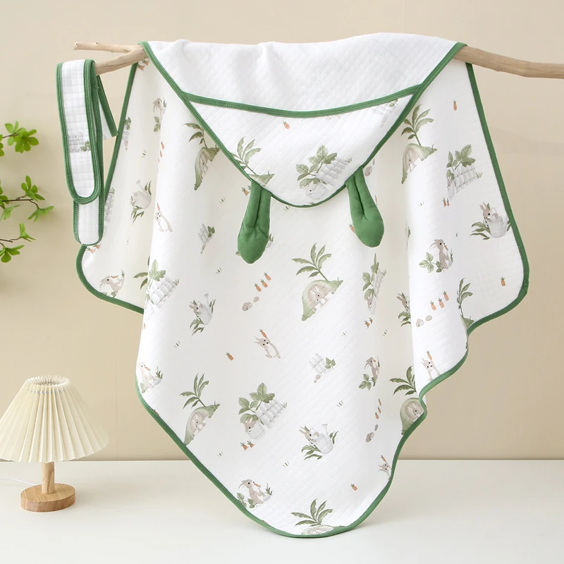 新生儿抱被产房包裹巾幼儿柔软薄棉包被防风婴儿裹被透气夏季