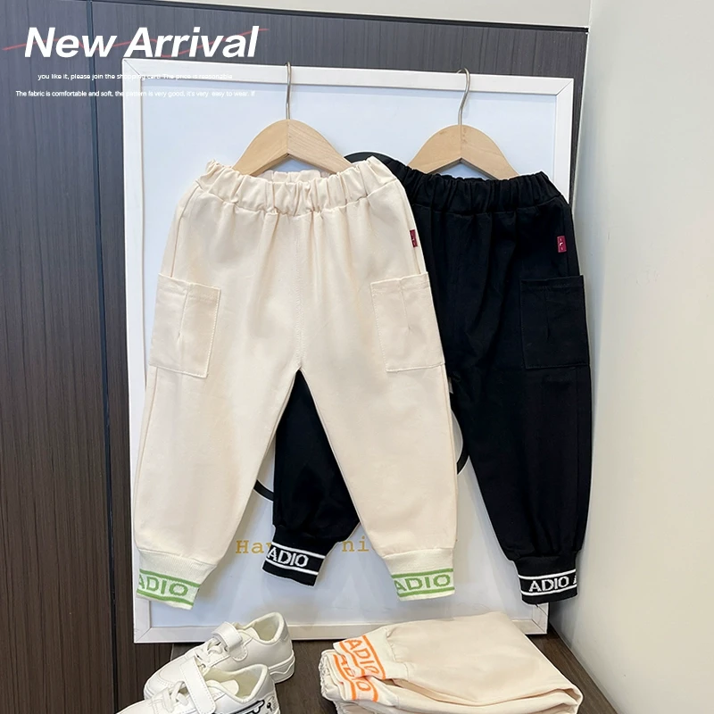 儿童休闲裤男童女童春秋款宝宝工装裤长裤潮流时尚C638