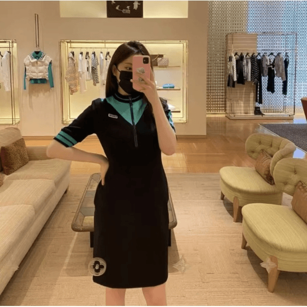 妃鱼/路易威登/聚酯纤维/连衣裙/95新/市场价13400/灵0724