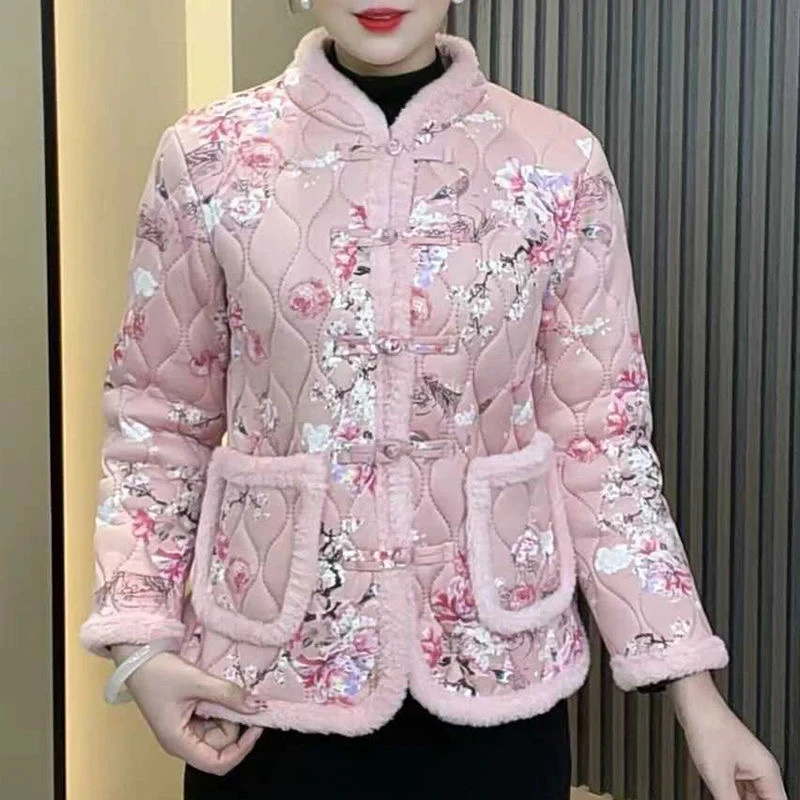2024新款冬季新中式小棉袄加绒加厚拜年服洋气百搭款棉衣