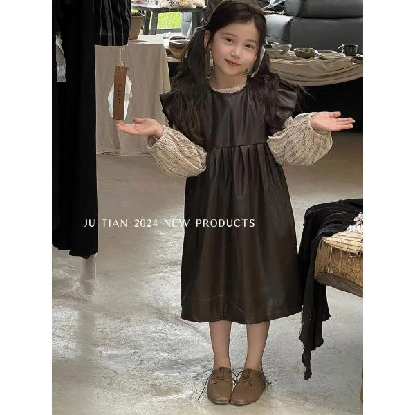 8150【JUTIAN】韩系皮裙