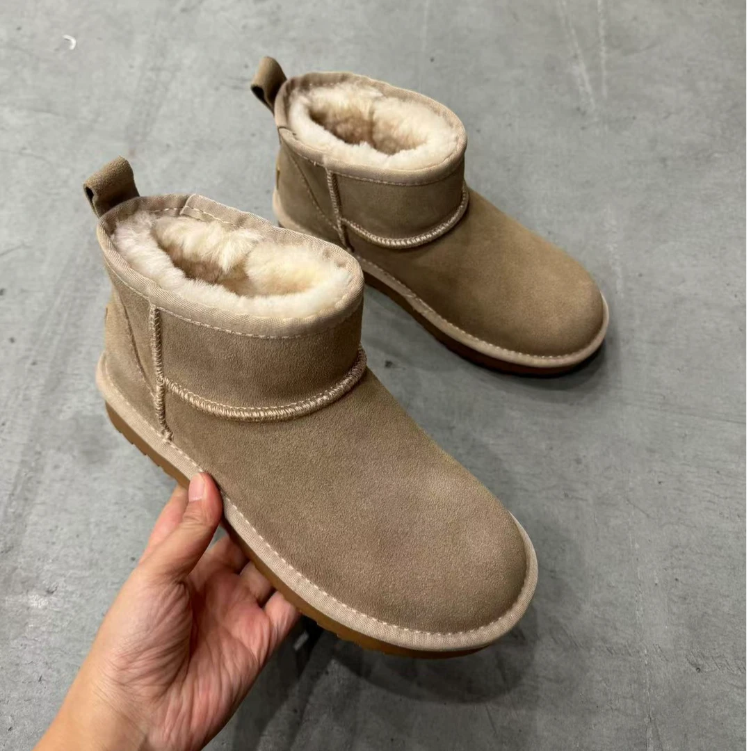 2024新款反绒羊毛简约百搭舒适平底雪地靴ST6739-1M