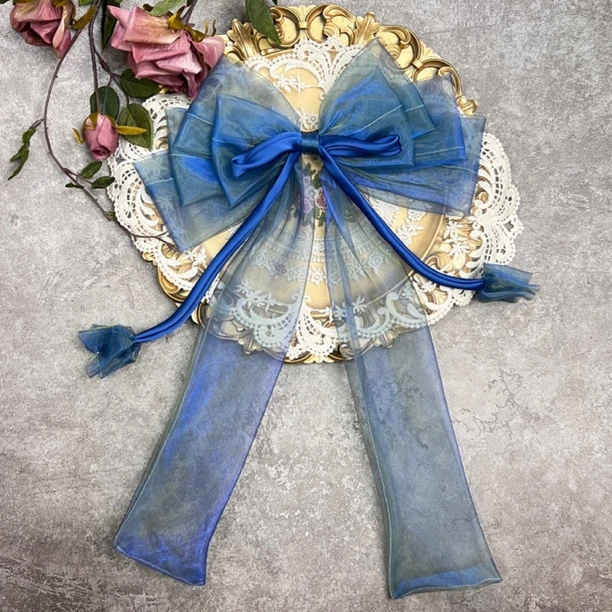 布艺发饰 超大超轻织带郁金香蝴蝶结弹簧夹（福利）