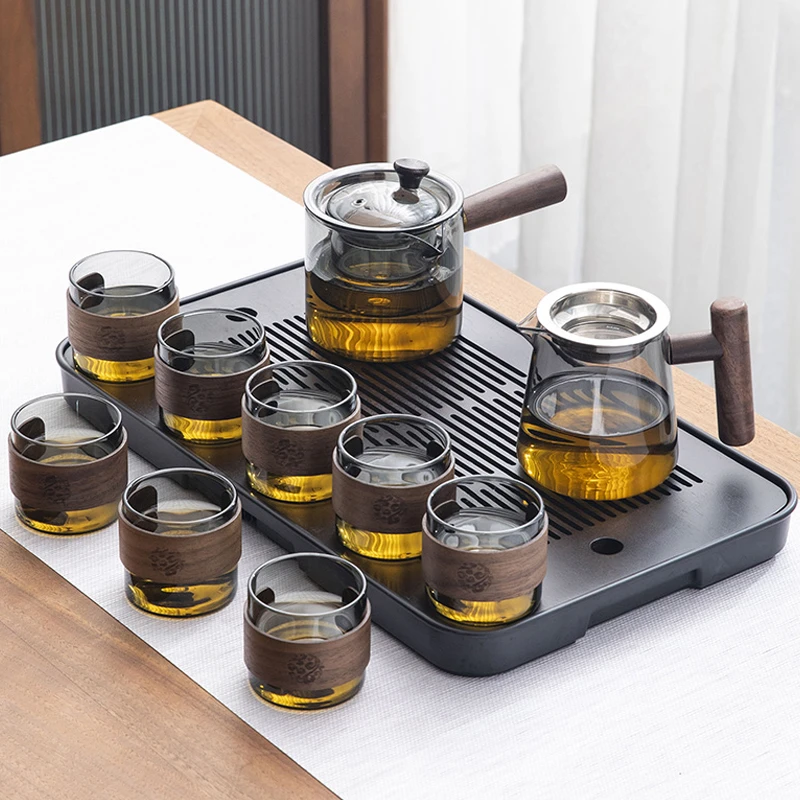 玻璃茶具套装轻奢高档家用功夫茶具泡茶具办公室泡茶壶茶杯套装