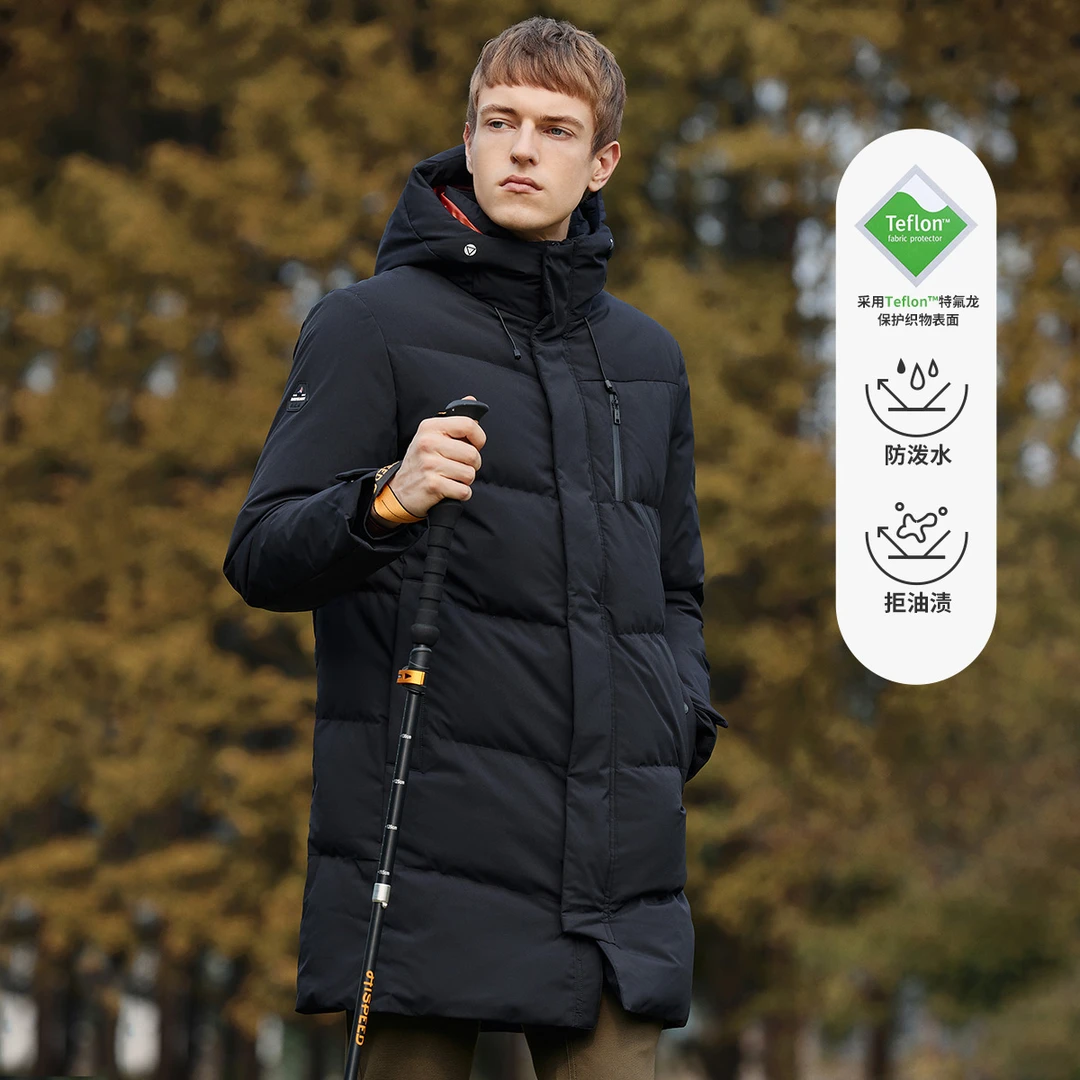 navigare意大利小帆船冬季男士拒水拒油鸭绒羽绒服保暖连帽外套