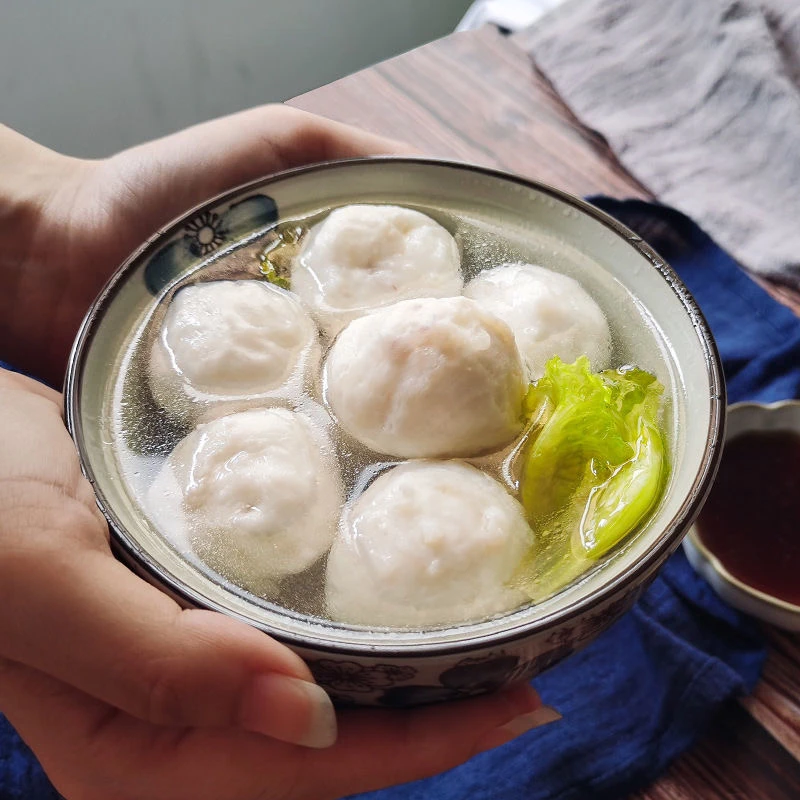 三桶现场直播 3 斤墨鱼丸新鲜制作真空冷链发货