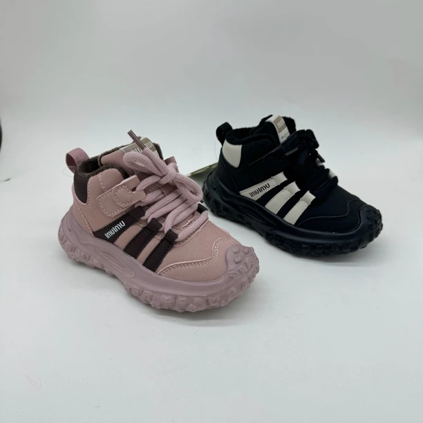 黄蜂比奇儿童加绒二棉时尚保暖男童女童防踢魔术贴运动鞋23513