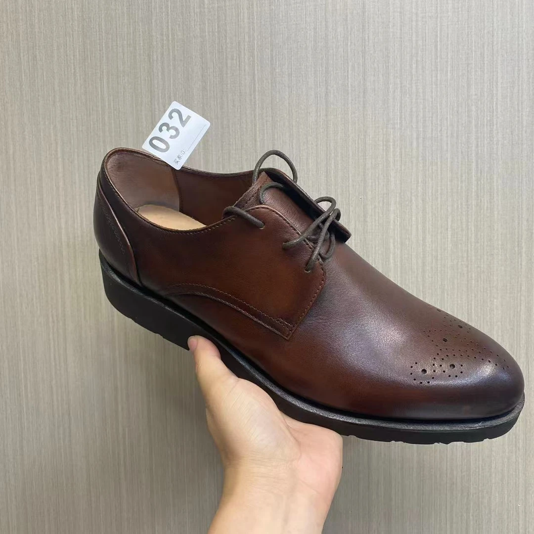 真皮男鞋男士男款舒适时尚百搭黑色商务系带