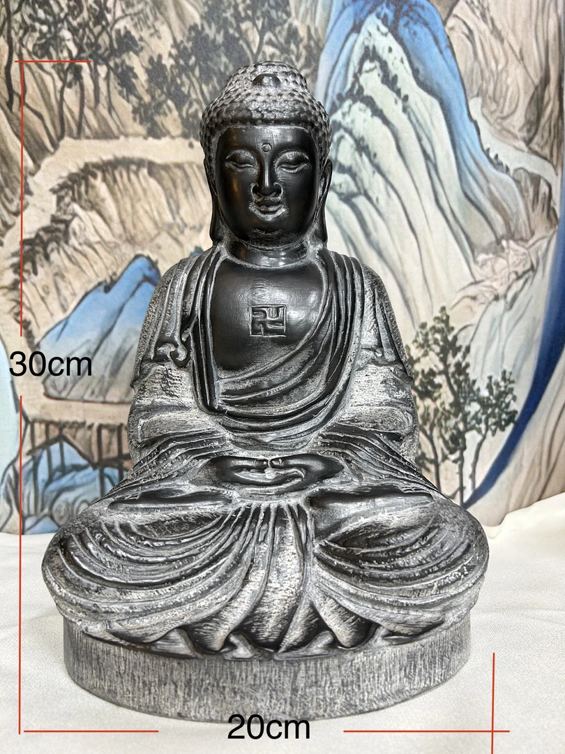 青石整石雕刻坐佛禅意摆件释迦牟尼地藏王