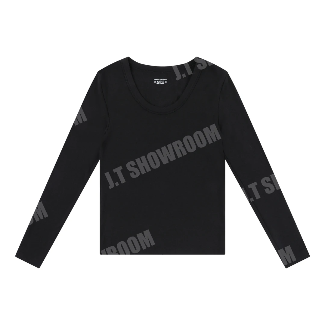 【JT】“天鹅颈”U型颈时尚洋气百搭T恤6627#