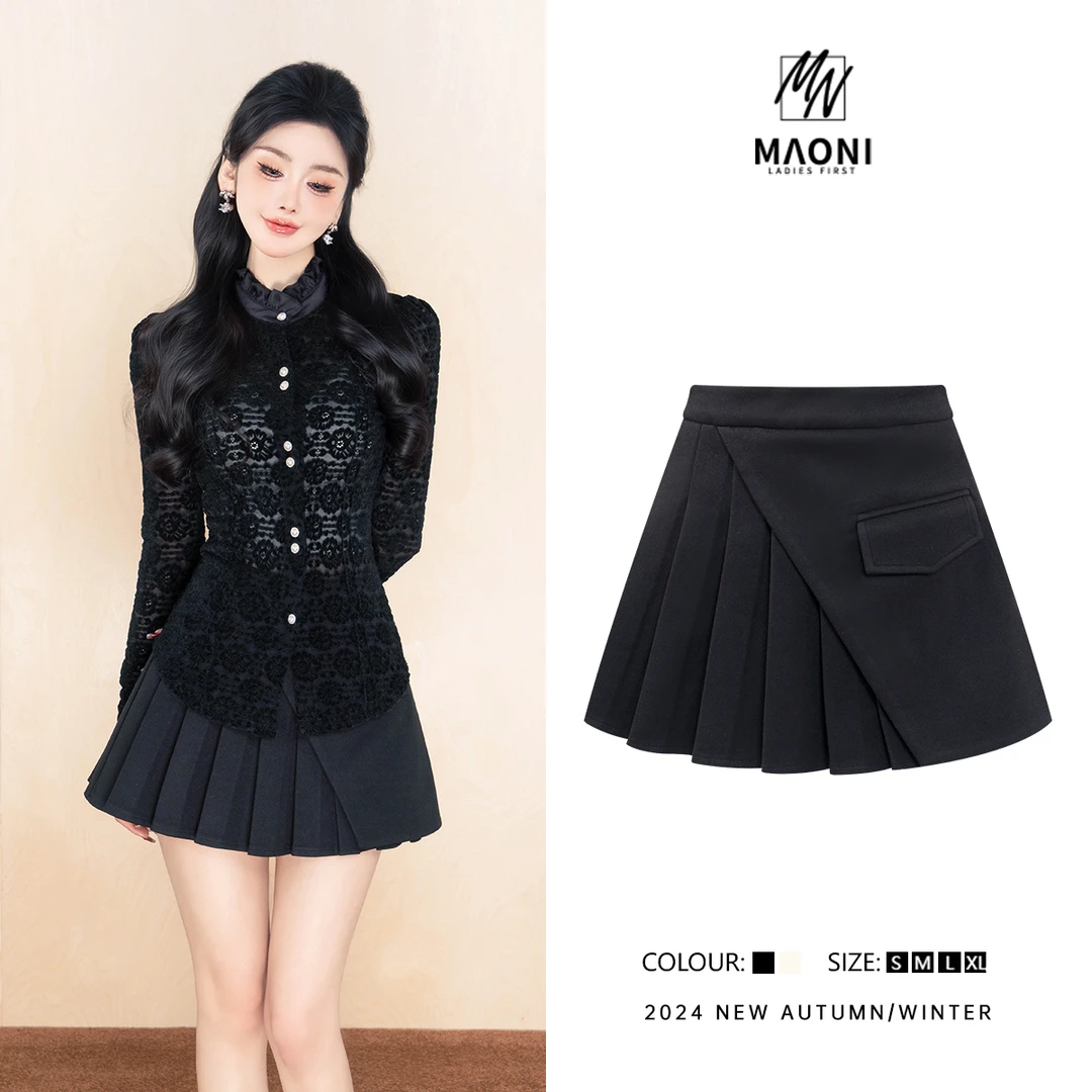 毛妮Peshe【腿精秘籍】不规则设计感小众显瘦半身短裤裙2025冬L1096