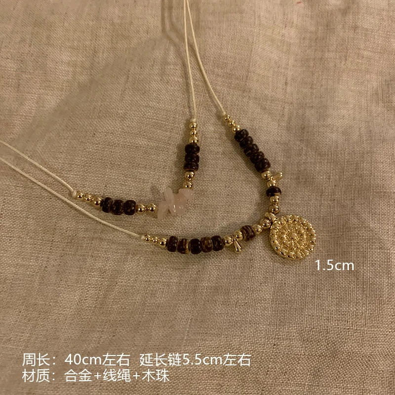 合金莫桑石项链 小众百搭设计感时尚个性项链9035-01