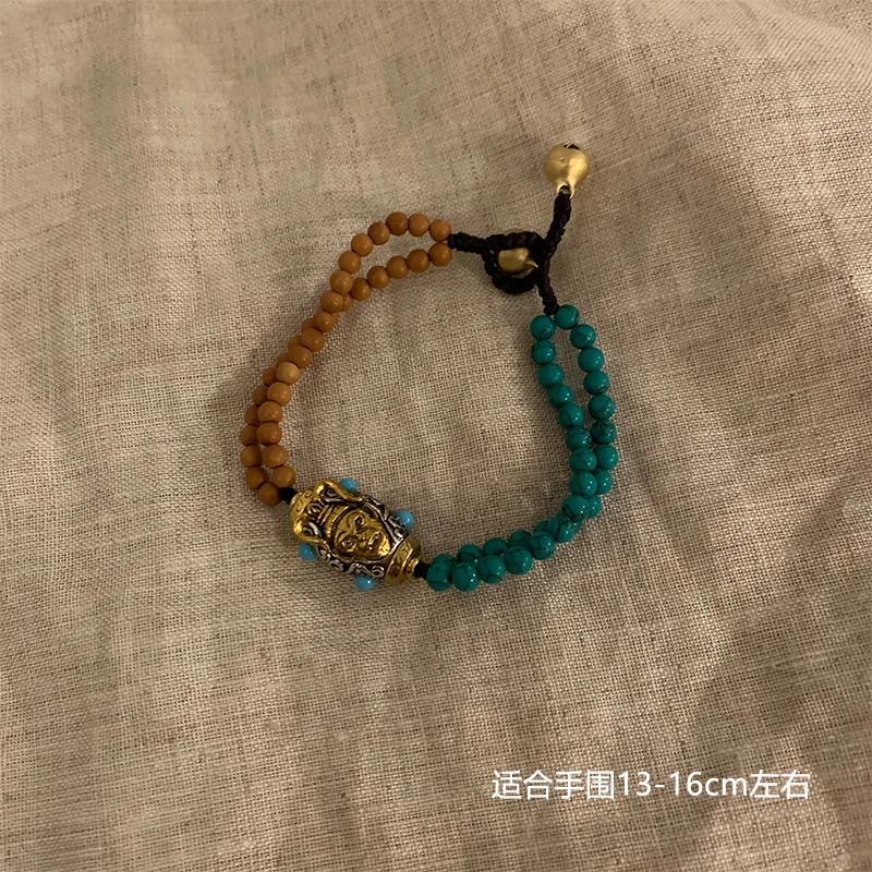 合金莫桑石手链 手工气质百搭编绳小众手链手绳复古8682-27