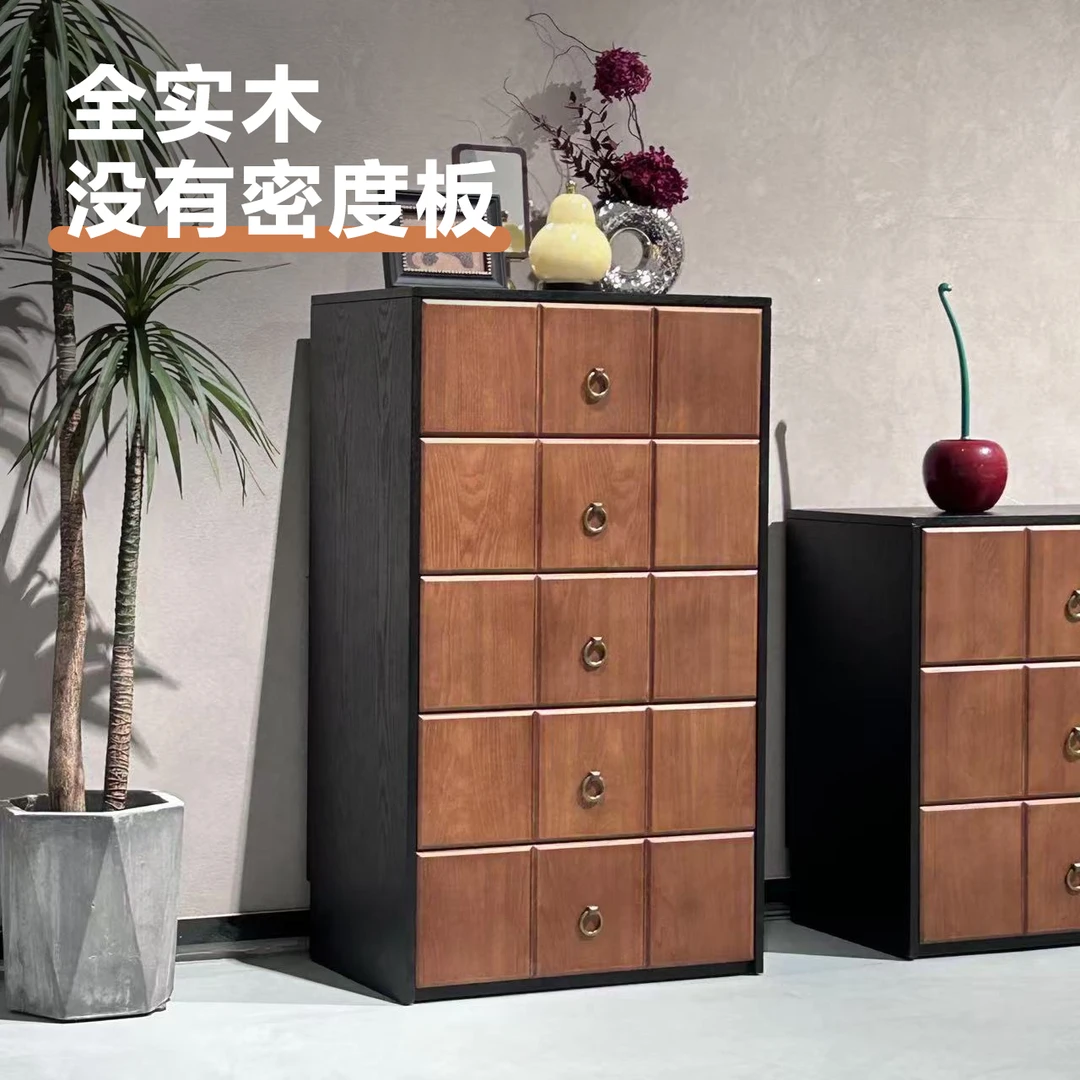 【春哥严选-德尔五斗柜】中古风诧寂风现代轻奢餐边柜储物抽屉柜MS1