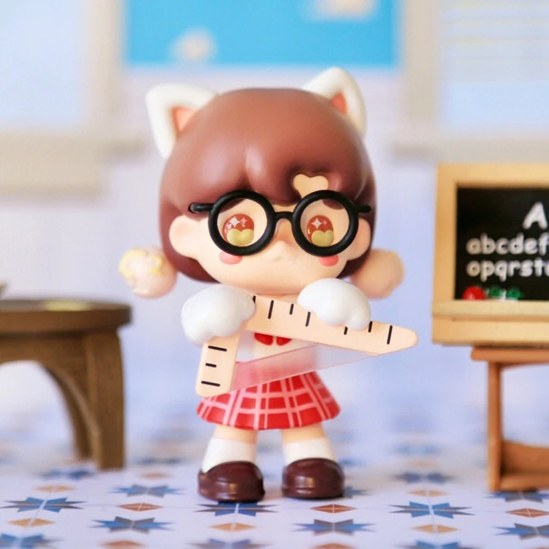【拆盒】mokokimo校园系列盲盒可爱少女车载家居摆件手办生日礼物