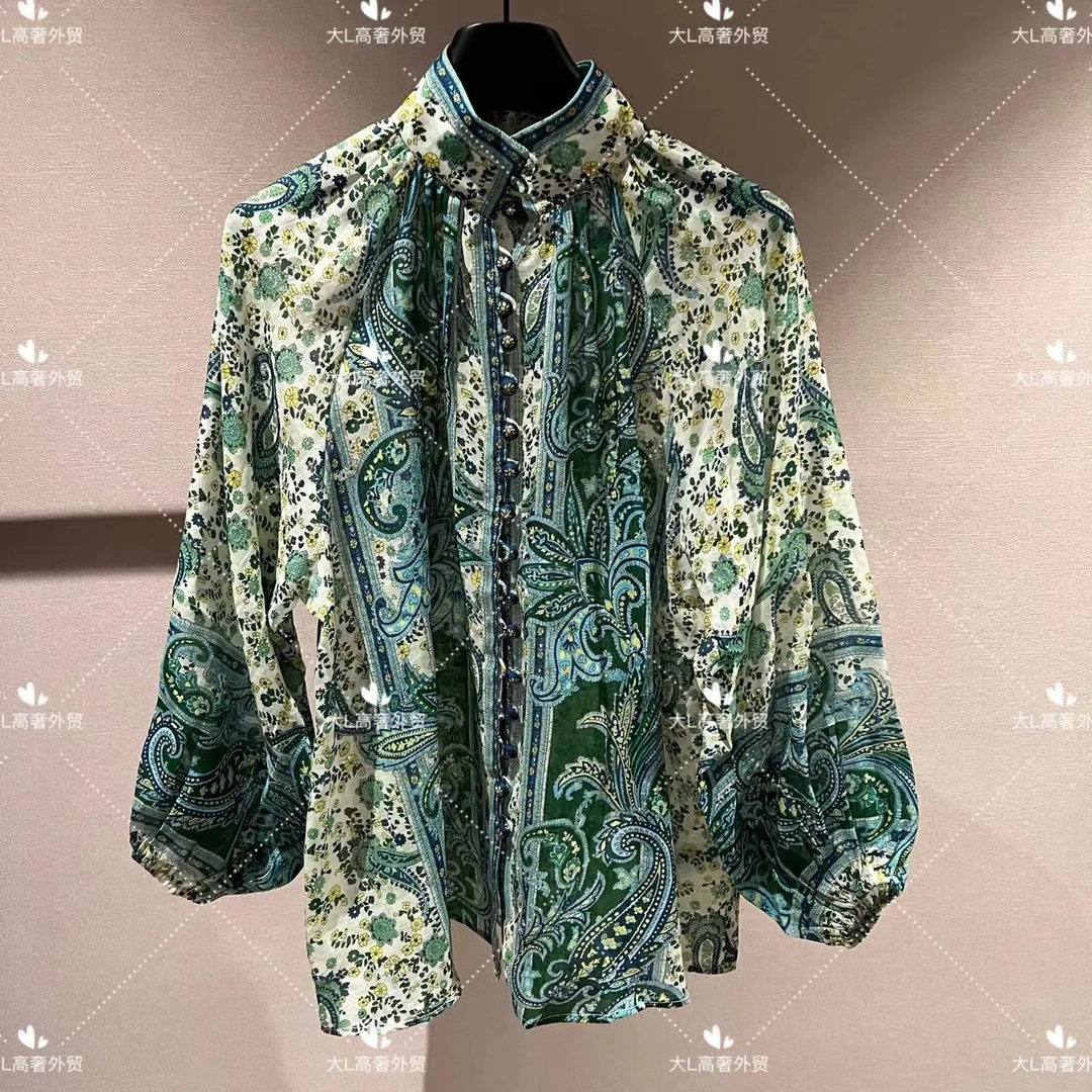 "草木丛生” 反季重磅外贸进口高奢重工设计师风百搭长袖衬衫