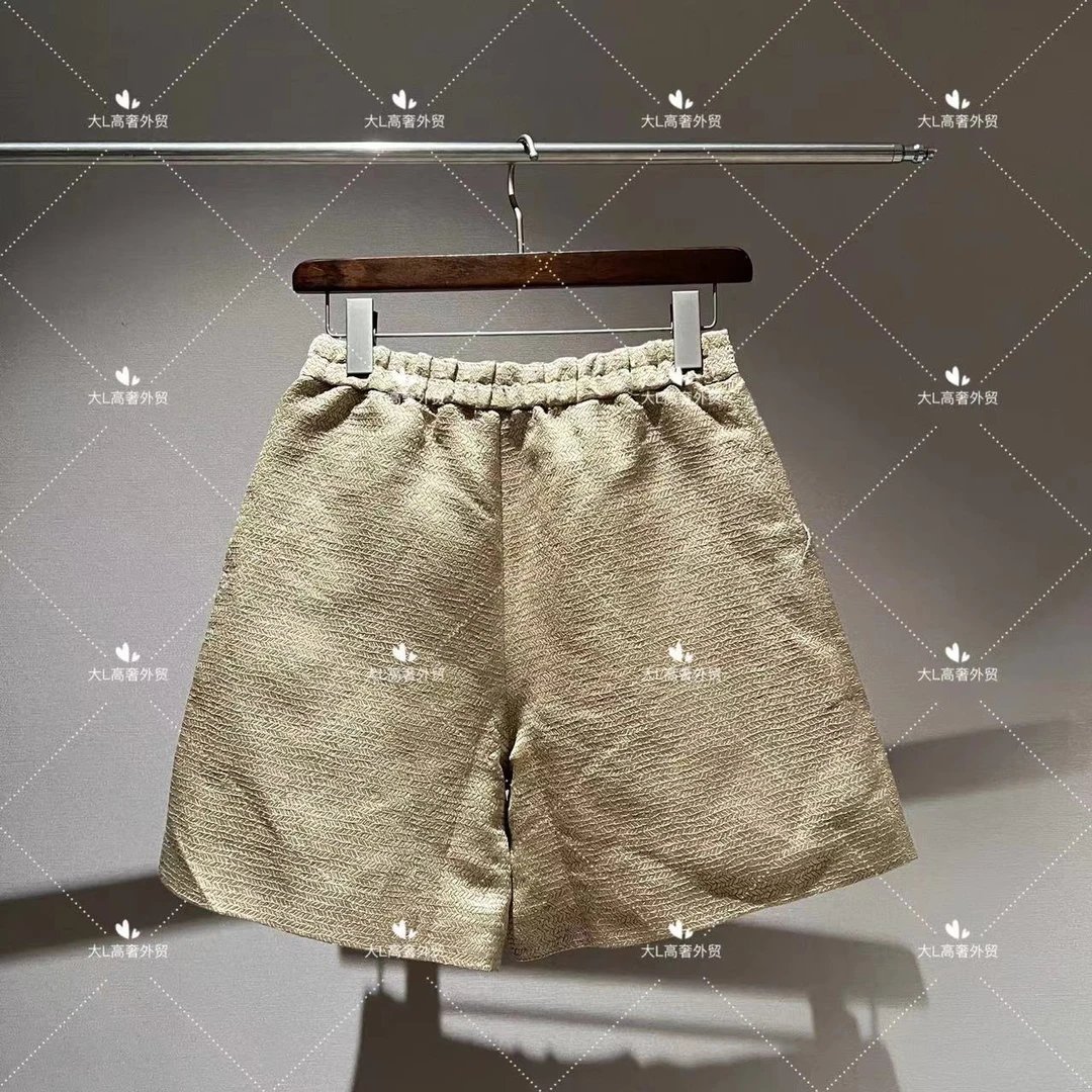 “金麦穗短裤” 重磅外贸进口高奢重工定制百搭时尚设计师短裤