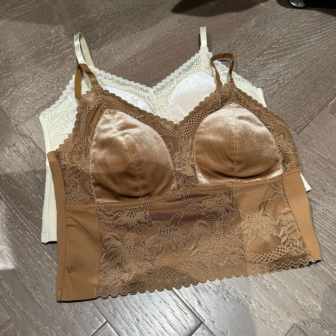 ”蕾丝美背吊带” 重磅外贸进口高奢重工设计师风百搭蕾丝拼接吊带