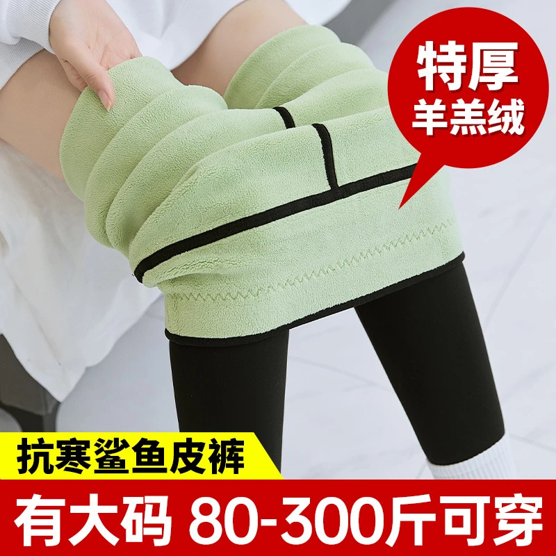 加大码鲨鱼裤小个子冬款加绒加厚高腰收腹显瘦提臀保暖紧身瑜伽裤