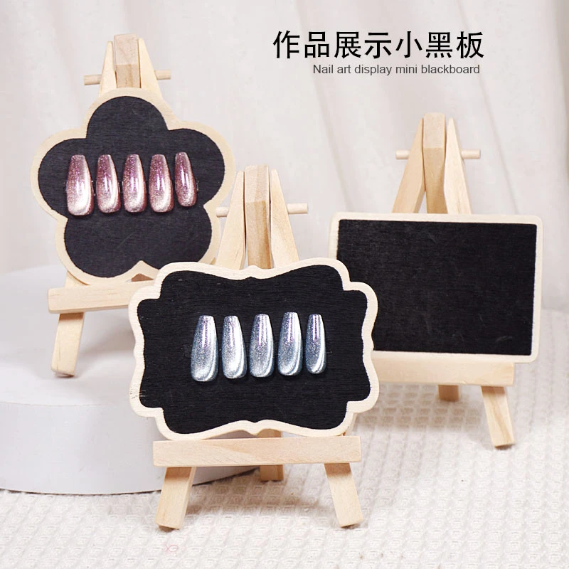美甲小黑板写字情人节装饰留言板日系迷你打版展示板原木拍照色板