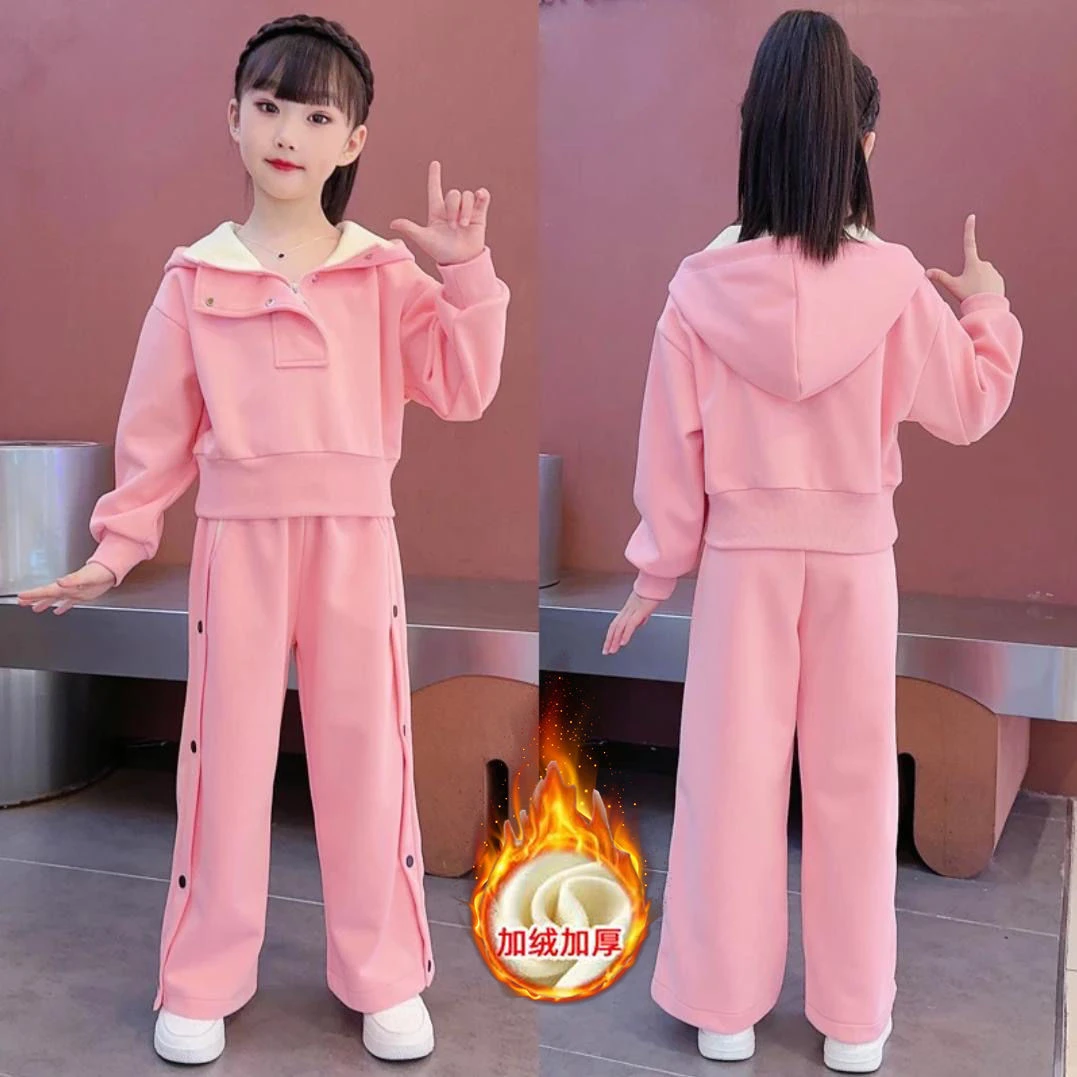 巴拉拉吧女童运动休闲套装2024年秋季新款韩版洋气时尚中大童网红