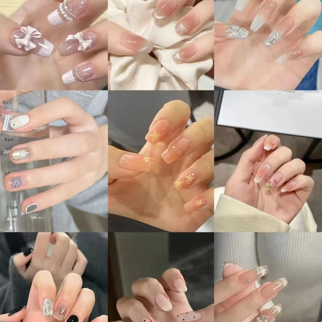【黑猫】9.9随机1副孤品ins纯手工穿戴美甲默认微瑕完美主义慎拍