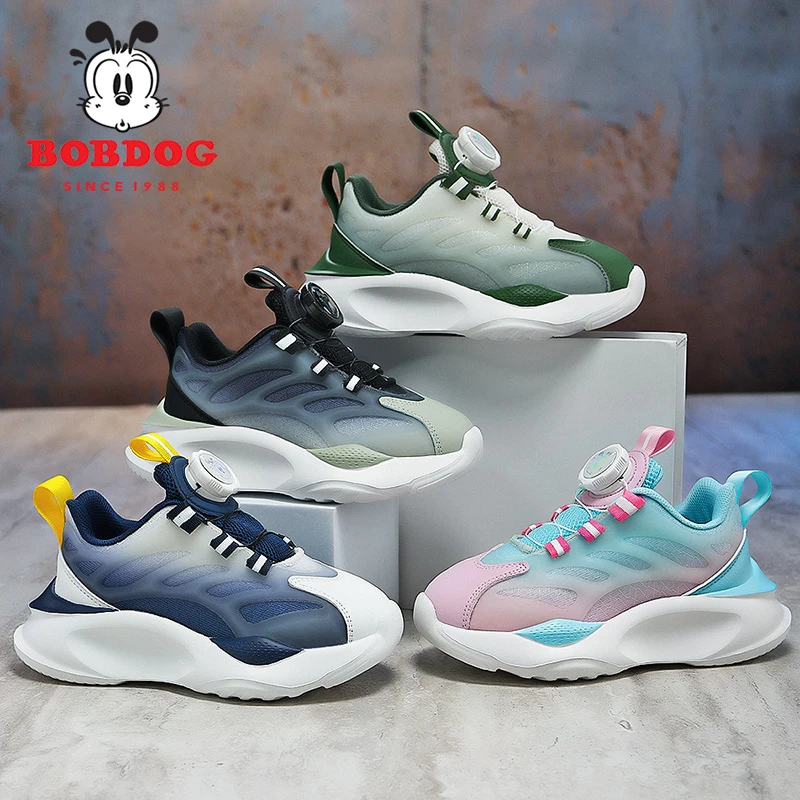 巴布豆6814儿童鞋春秋季新款男童鞋子网面运动鞋大童女童鞋男士