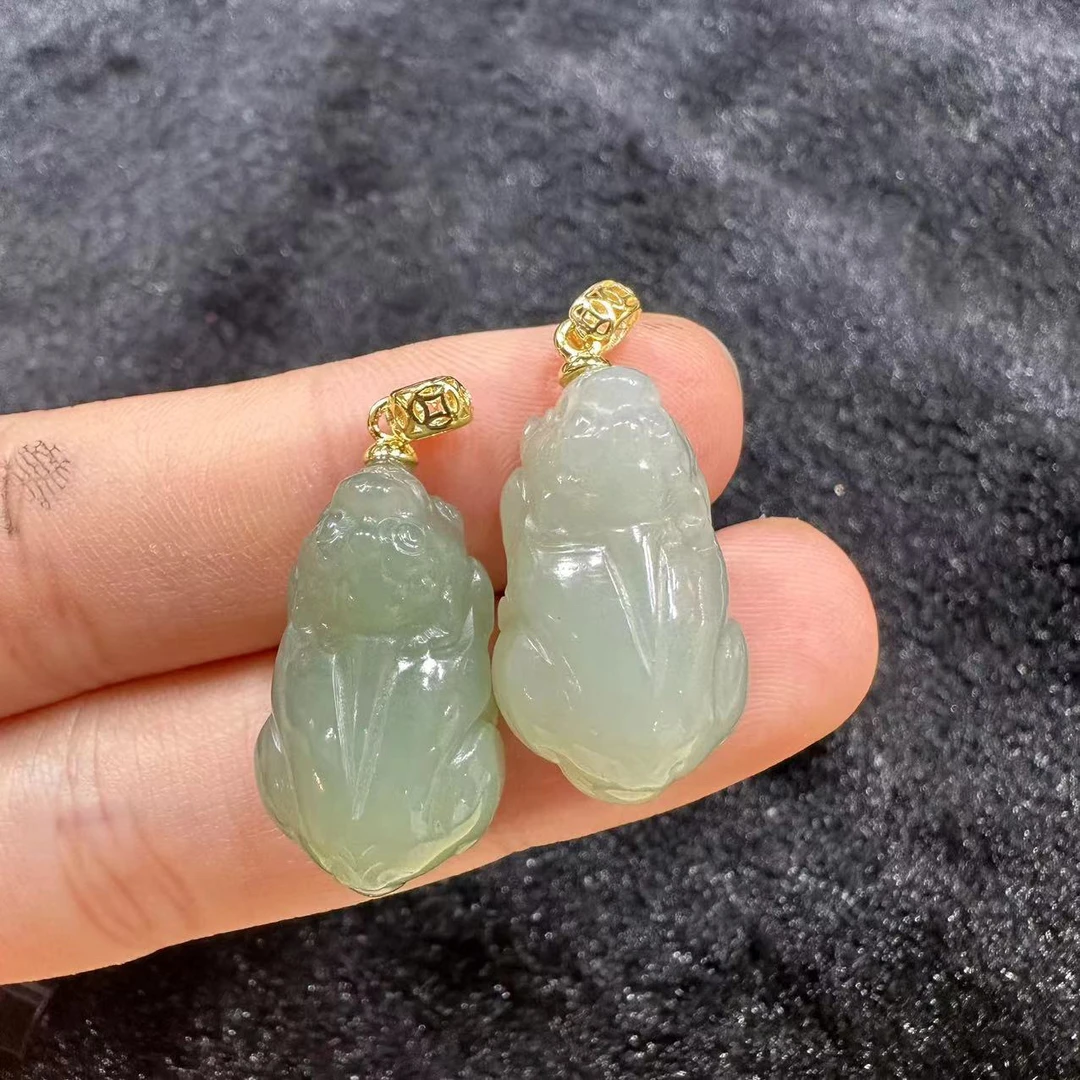 【龙少专属】和田玉且末蓝貔貅吊坠 S925银镶多样性发1件 HYZ1022