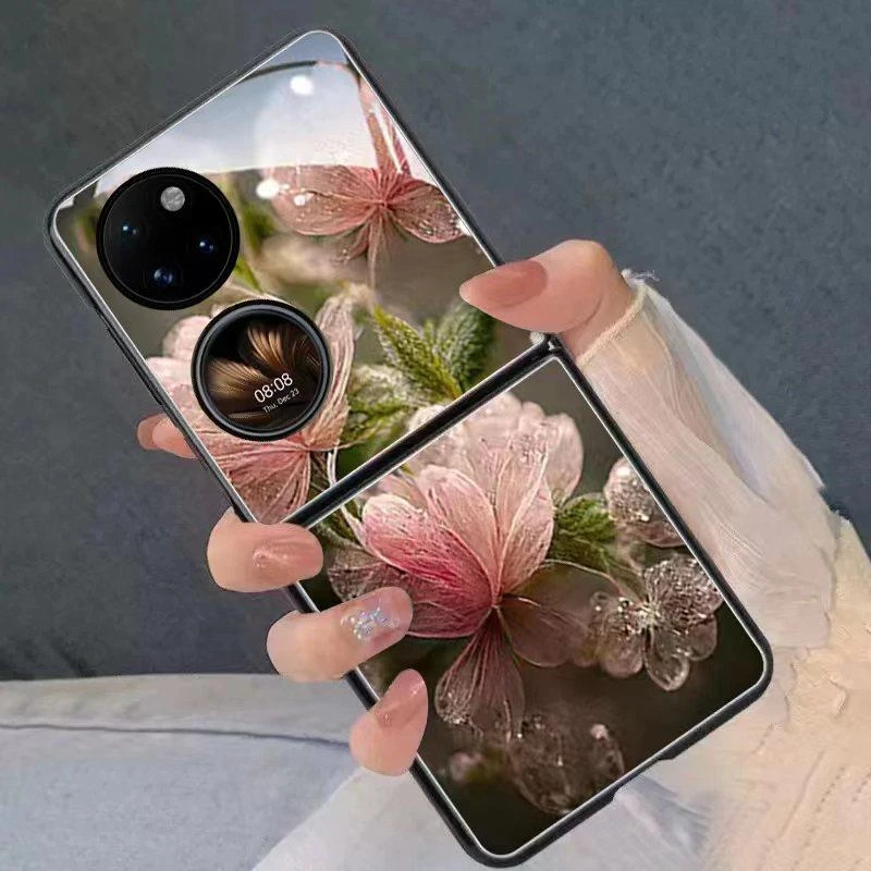 华为Pockets手机壳女折叠屏P50宝盒创意玻璃防摔个性P50Pocket全