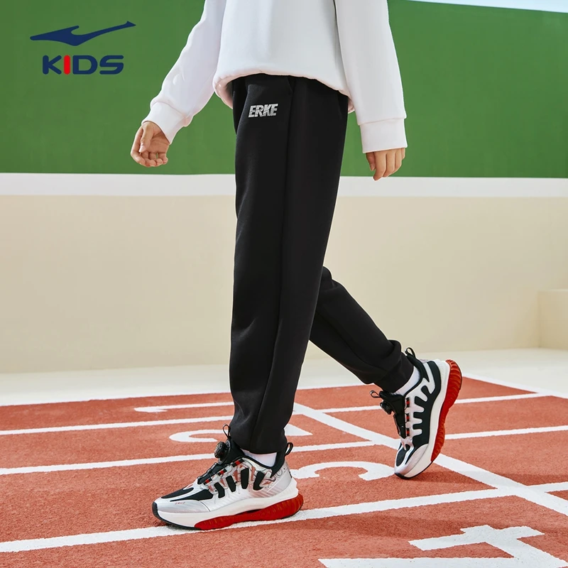 鸿星尔克儿童长裤春秋宽松运动休闲时尚百搭针织长裤 65224002014