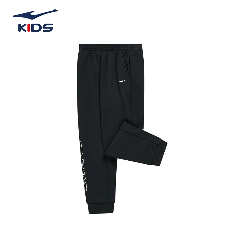 鸿星尔克儿童冬季长裤加厚针织舒适宽松时尚运动裤 69224401019