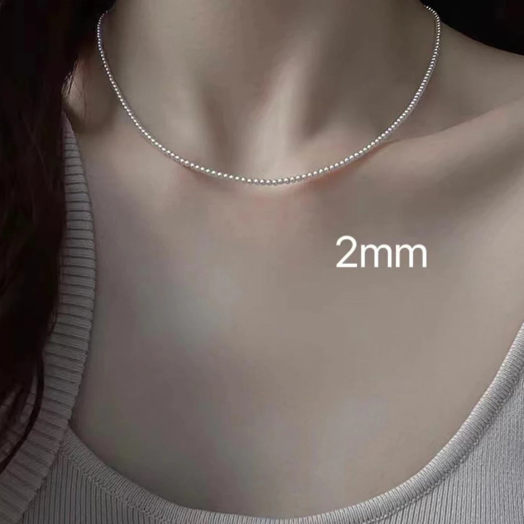 合金仿珍珠项链 【青仓 最后两天】S9110时尚休闲温柔2mm项链