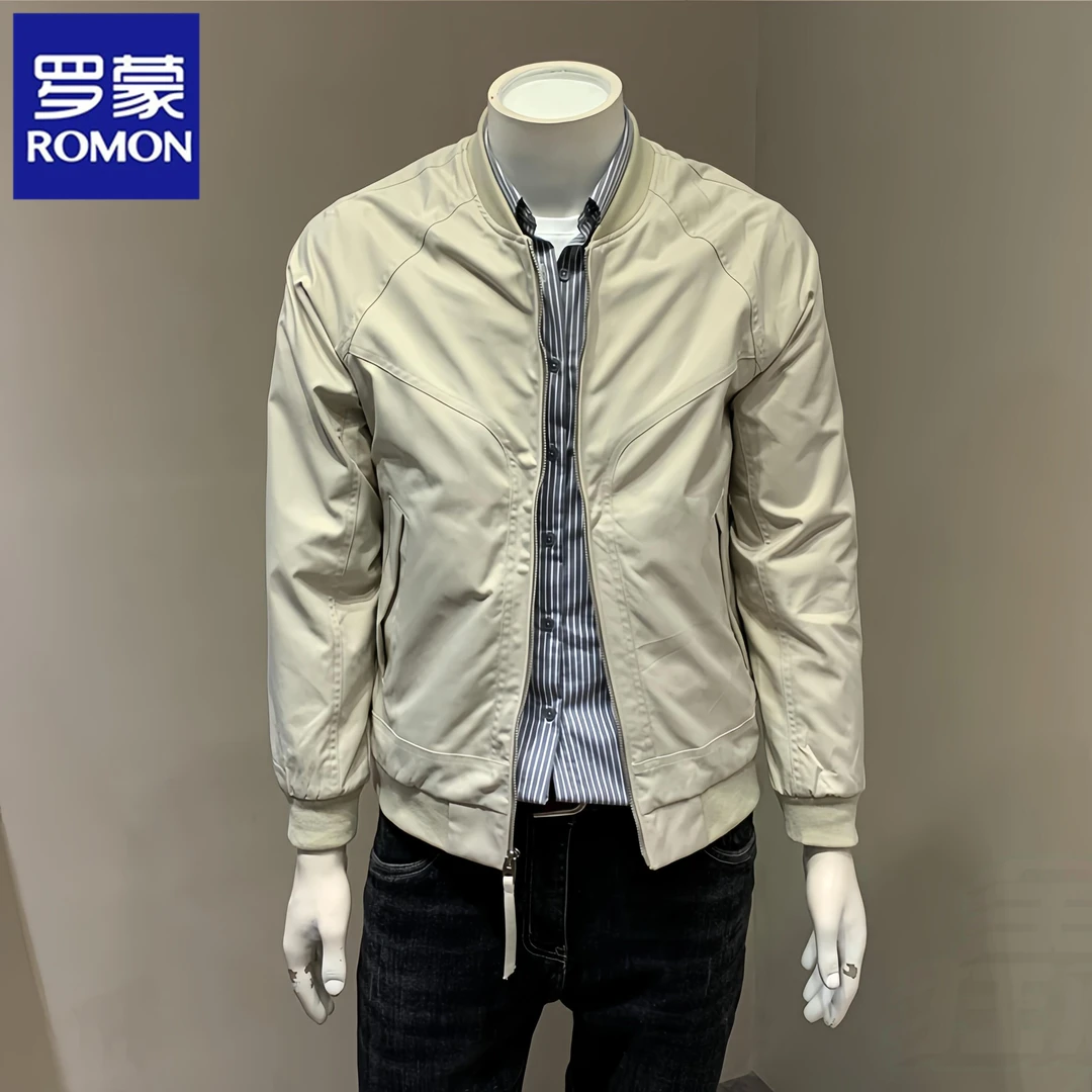 罗蒙高档时尚新款春秋季爆款潮牌男士外套商务韩版工装夹克机车服