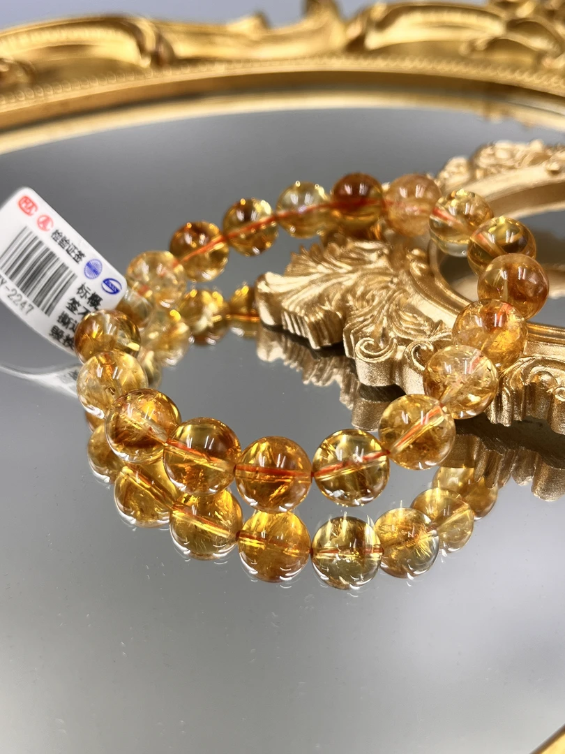 巴西黄水晶单圈8m10m12m合集