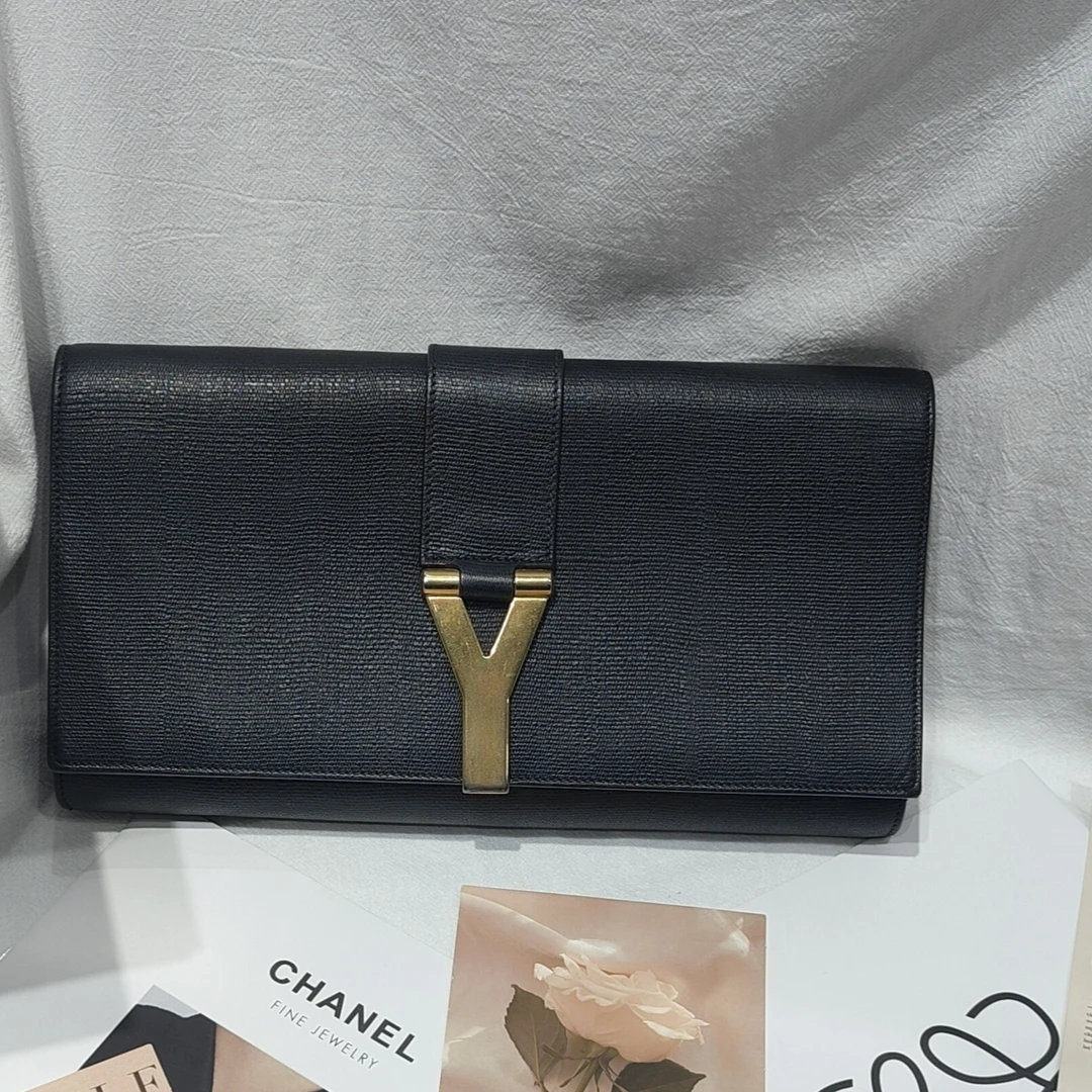 95新 YSL/圣罗兰 YSL 黑色手拿包/ym