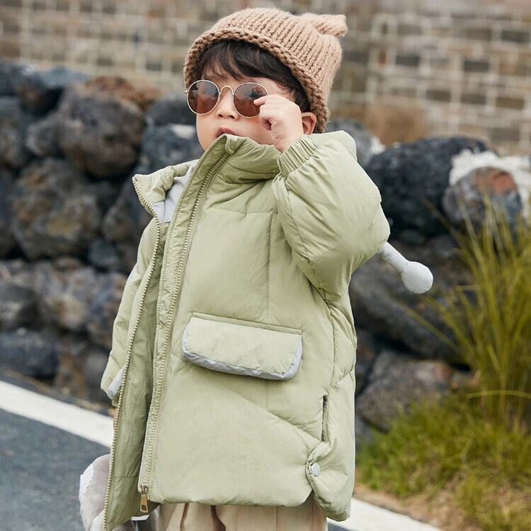 儿童羽绒服男童中长款2023童装新款洋气小童宝宝加厚保暖冬装
