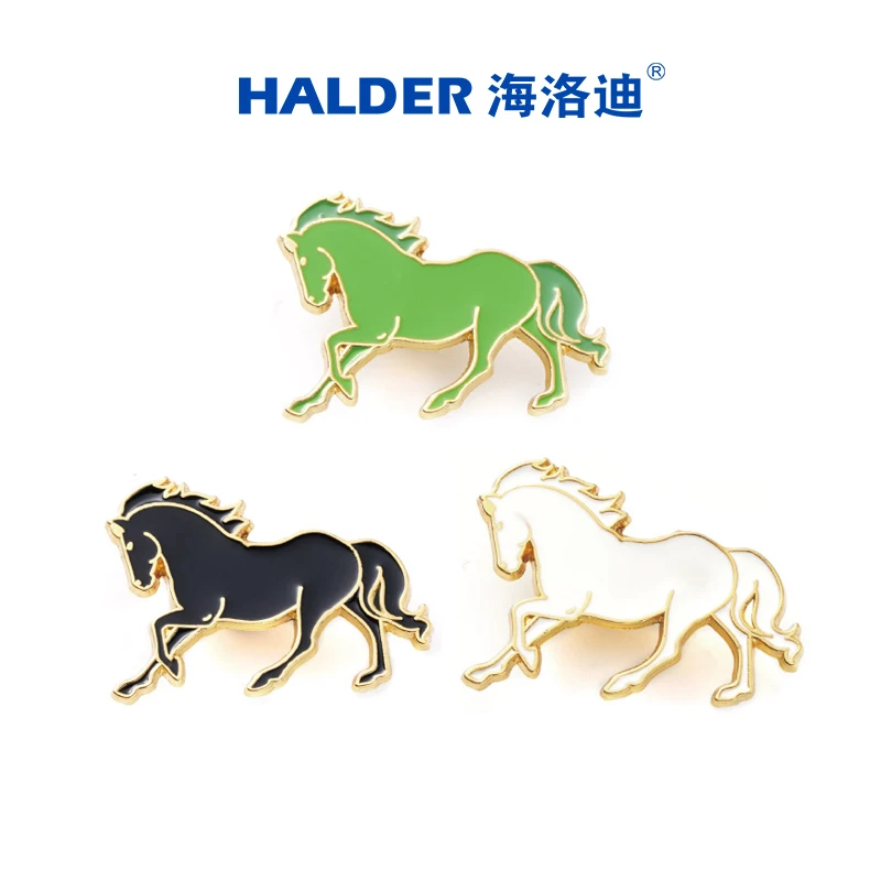 锌合金胸针 海洛迪中考加油礼物绿马徽章白马考试黑马抗疫绿码