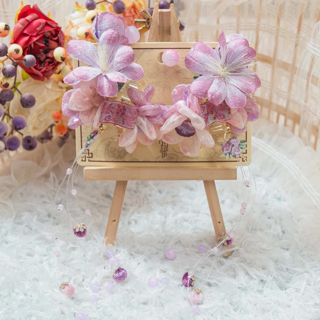 AL-2602 头饰儿童小女孩发夹发饰可爱甜美中国风仙气百搭手工